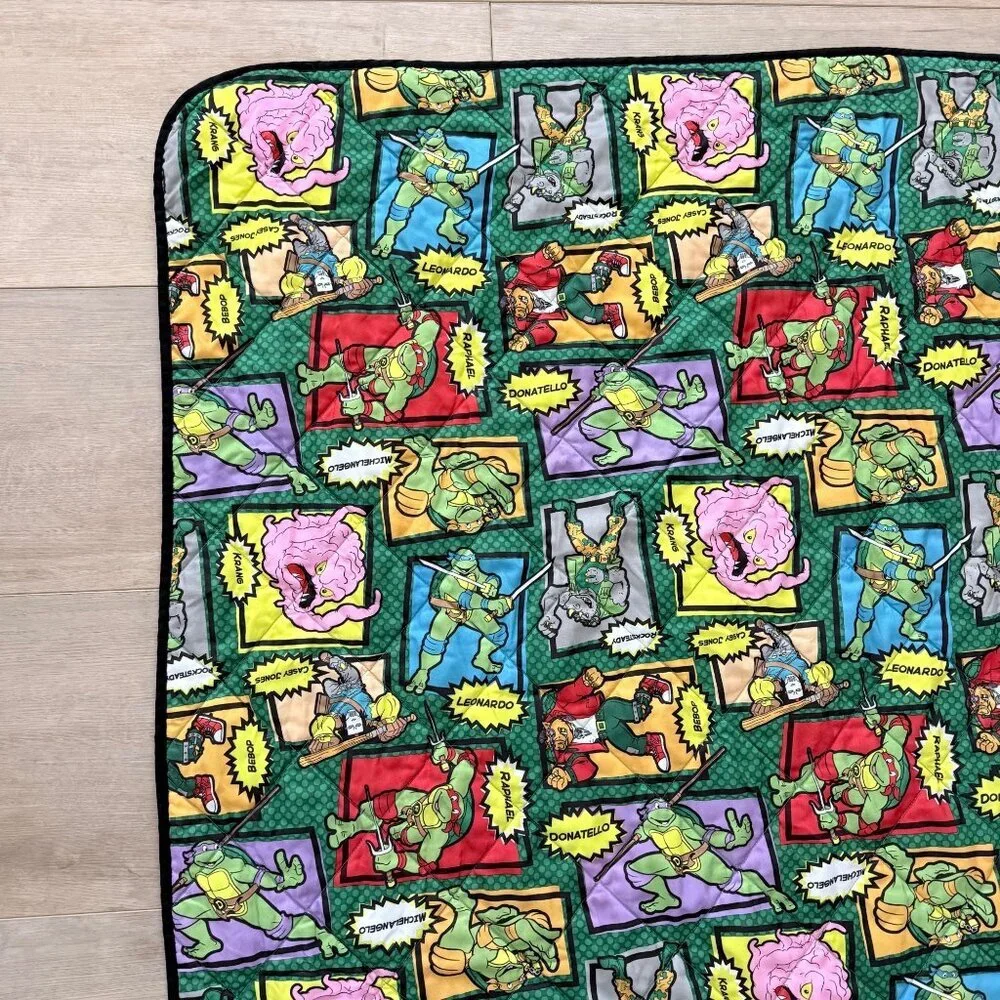 Teenage‎ Mutant Ninja Turtles TMNT 2014 Double Sided Quilt Lap Blanket 42